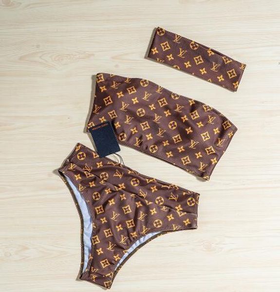 

2019 new gc lu designer l7 fashion cross sling letter print swimwear bikini for women swimsuit bathing one-piece suit s-xl, White