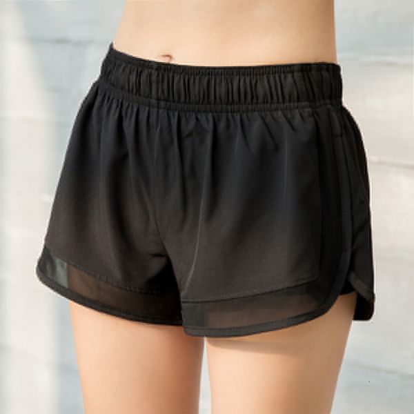 

yoga women fitness shorts mesh overlay thin stretch lace breathable gym underwear running quick dry elastic short pants, White;red