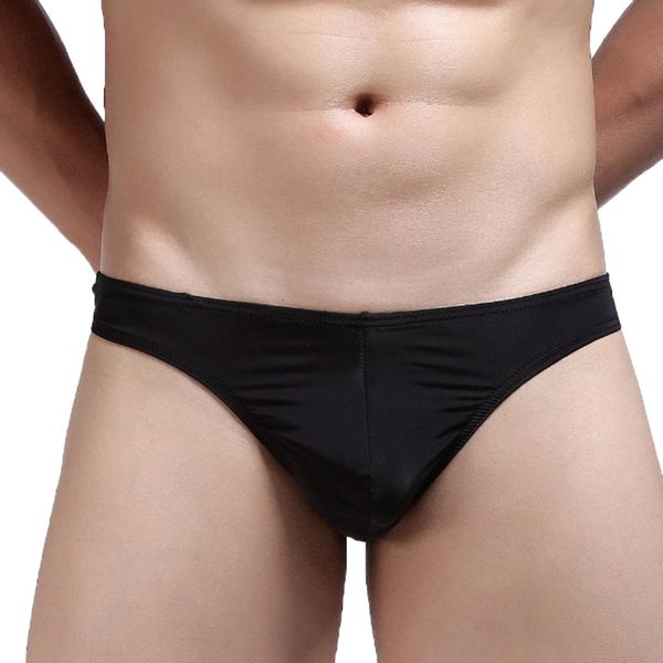 

new men underwear u-convex thin ice wire low-waisted g-string underpants men spandex thong man panties, Black;brown