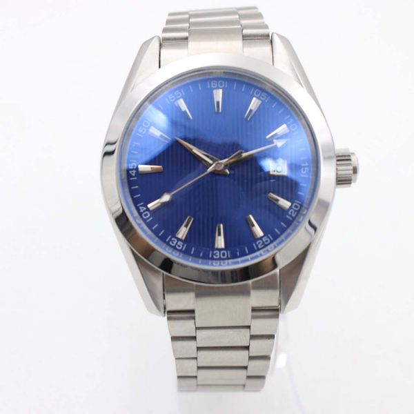 

designer luxury mens watches automatic movement watches blue dial all steel 300 racing master coaxial men s luxury watch, Slivery;brown