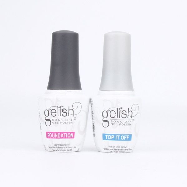 

2019 selling gelish harmony new bottle base coat, no wipe coat and cleaner coat, Red;pink