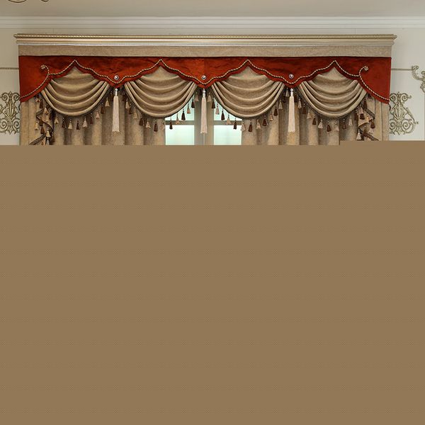 

european-style chenille jacquard embroidery shade curtains for living dining room bedroom