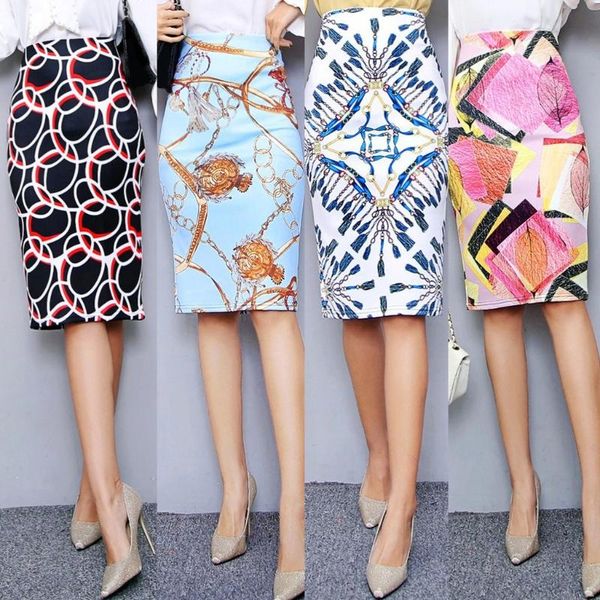 

skirts fashion women slim fit comfortable casual bag hip skirt print w327, Black