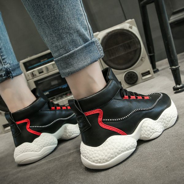 

autumn winter sneakers women upper breathable sports shoes chunky shoes high running women sneakers j2-58
