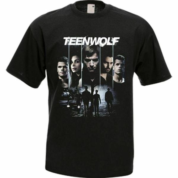 

teen wolf movie tv series men black t-shirt tees clothing, White;black
