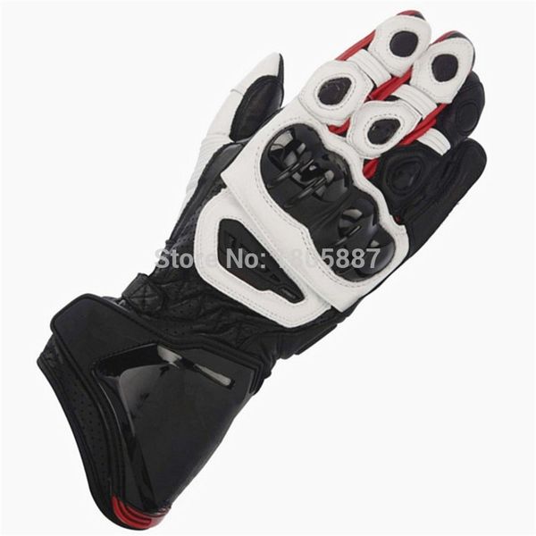 

new 5 colors 100% genuine leather gp pro motorcycle long gloves racing driving gp pro motorbike original cowhide gloves, Black