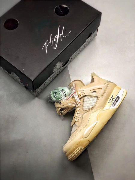 

2020 original off authentic white 4 sp wmns sail muslin white black virgil ablohs 4s womens men basketball shoes outdoor sneakers cv9388-100