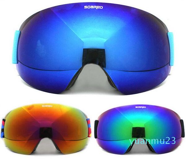 Venda Por Atacado - Soared Homens Mulheres UV 400 Anti-Fog Ski Óculos de Esqui Snowboard Skate Skate Motocross Óculos de Esqui Ski