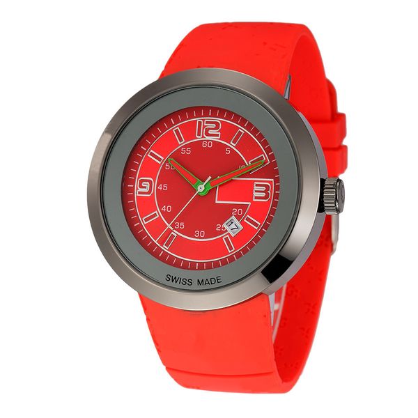 

Красные повседневные женские часы с красными резиновыми женскими дизайнерскими