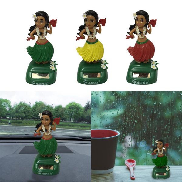 

solar powered car ornaments funny beach girl car decorations durable styling accessories