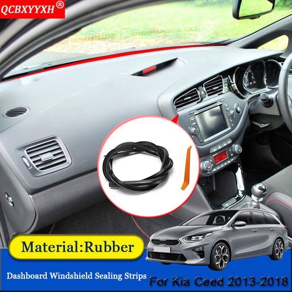 

qcbxyyxh car-styling rubber anti-noise soundproof dustproof car dashboard windshield sealing strips for kia ceed cee'd 2010-2018