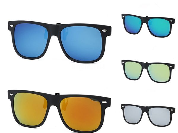 

wholesale-new man women polarized day night vision clip-on lens driving glasses tr90 sunglasee w1 #77127, White;black