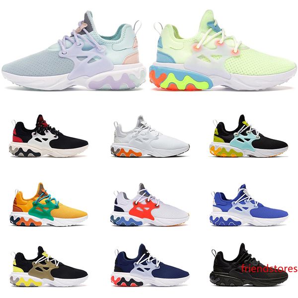 

2019 ale men running shoes react presto teal tint barely volt navy bule beach day breakfast breezy thursday sports sneaker size 36-45