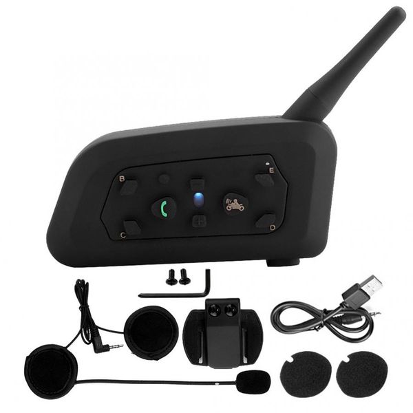 

v6-1200 motorcycle helmet wireless bluetooth intercom hands headphone for 6 people motocross motorcycle parts