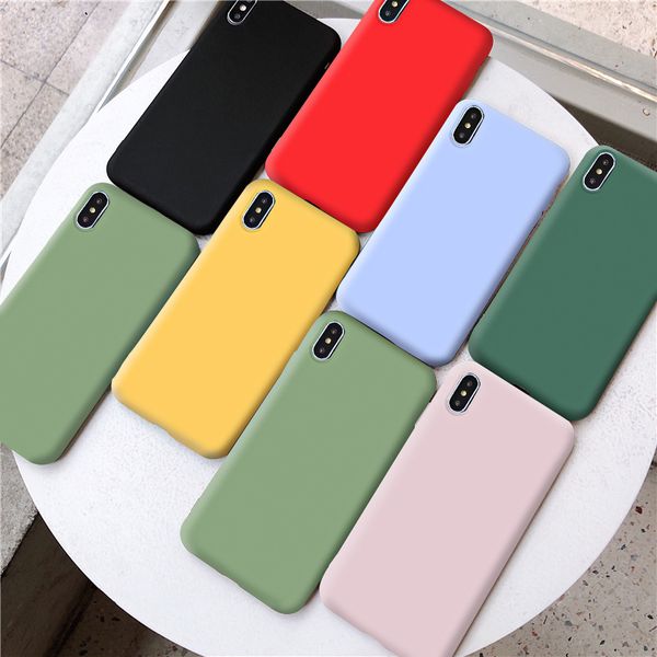 

подхожу для apple, 7 8 7plus 8plus х xsmax 11pro сплошного цвета матового анти-падение полного пакета мобильного телефона защитной оболочки