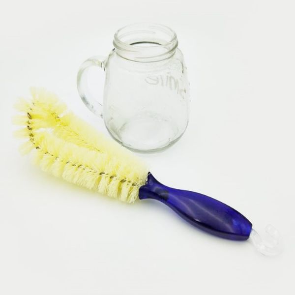 

stainless steel nylon cleaning cup brush hanging glass washer short handle kettle cleaning brush cleaning kitchen tool