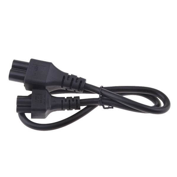 

50cm iec 320 power cable female micky to clover leaf adapter lead c5 to c6
