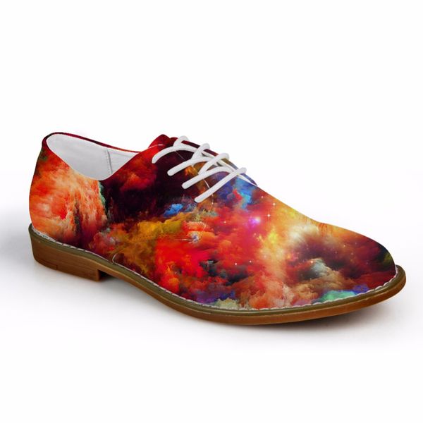 

customized 3d galaxy prints oxfords shoes for men men flats leisure synthetic leather shoes spring dress man, Black