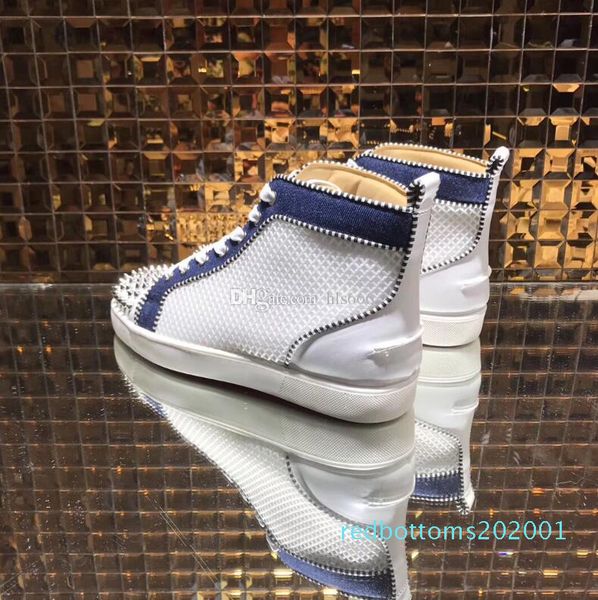 

горячего сбывание шипы high top red bottom pik pik шипованные кроссовки обувь женщина мужчина дизайнер плоской повседневная красной подошва, Black