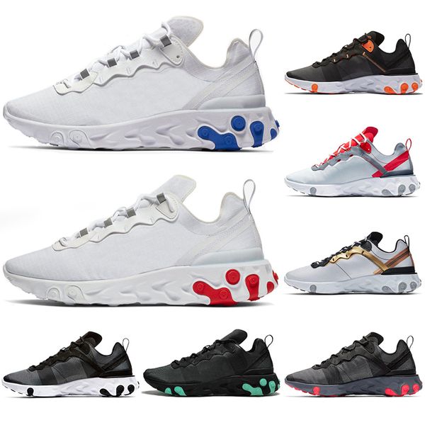 

react element 87 55 running shoes for men women total orange game royal anthracite sail black red mens trainer sports sneakers runner, White;red