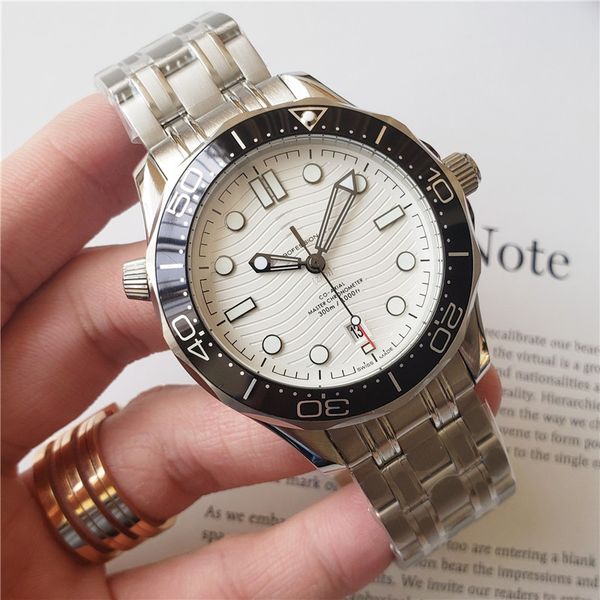 

brand mens watches master chronometer 8800 automatic movement watch ceramic bezel sapphire glass sea diver designer watches, Slivery;brown