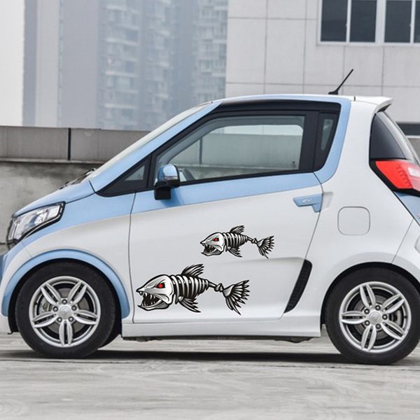 

новый ужас скелет акулы рыбалка талант царапины светоотражающие наклейки автомобиля автомобильный клуб персонализированные наклейки тела