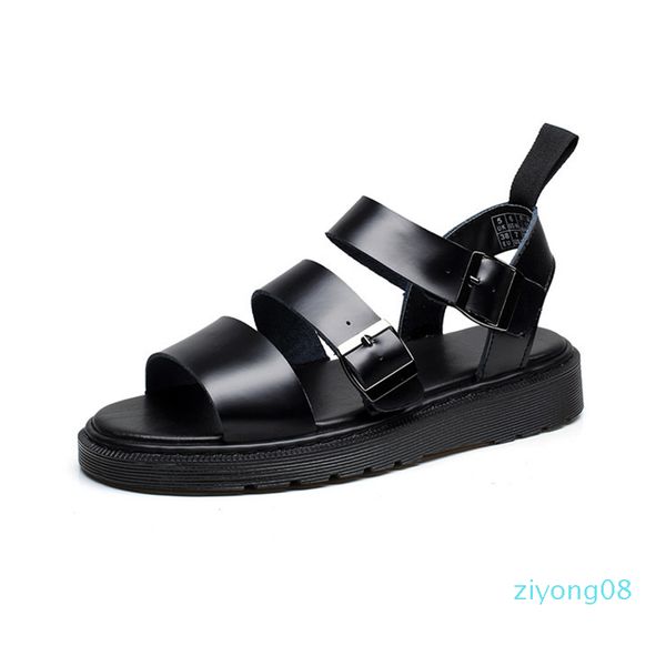 

genuine leather women sandals gladiator summer shoes 2019 platform black flat woman casual shoes beach sandals womanlll z08