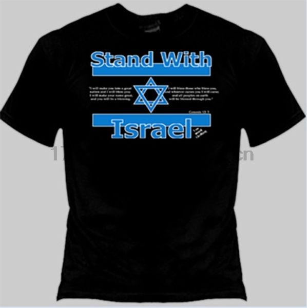 

марка t-shirt мужчины 2020 мода стенд с израиль мужчины черный tee shirt pro израильских патриотических еврейских библейская футболках, White;black