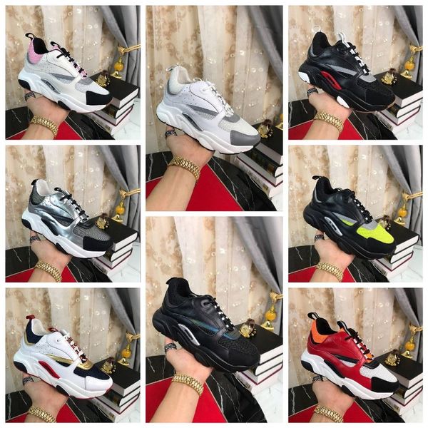 

luxury chaussures b22 cotton laces sneaker calfskin trainers men low casual shoes women flat canvas sneaker retro patchwork casual sneaker, Black