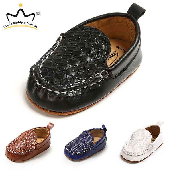 

new quality soft leather baby shoes solid color leather vintage weave non-slip infant toddler boy girl shoes first walkers