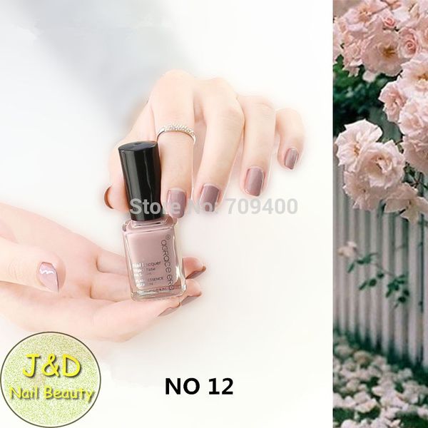 

10pcs rosy brown nail polish peachpuff nail varnish 12ml nude pink lacquer nontoxic peel off painting