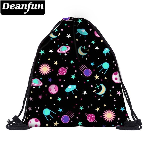 

deanfun backpack drawstring waterproof printing galaxy drawstring bag customize logo backpacks bags 60187