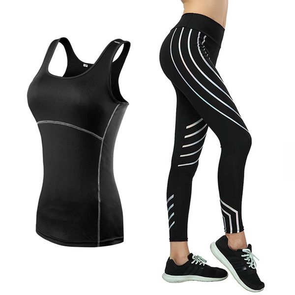 

oloey women sport suit gym running yoga sets 2 pieces women sportswear yoga set fitness sportswear workout set fitness wear, White;red