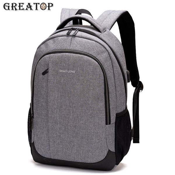 

greanew anti-thief men backpacks multifunction usb charging backpack waterproof lapbag for business travel y0054