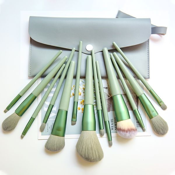 

13pcs makeup brushes set powder foundation blusher highlighter bronzer concealer sculpting eyeshadow liner cosmetic brush kits