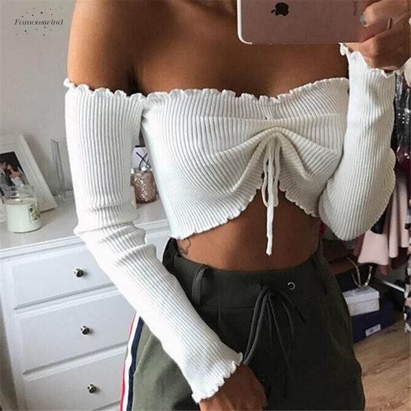 

crop lantern backless sleeve summer t shirt square collar short women bow tie women tshirt, White