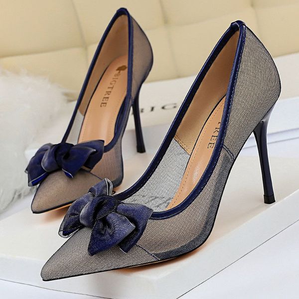 

woman party high heels shoes fashion ladies high heels spring and autumn female zapatos mujer pointed toe pumps women shoes, Black