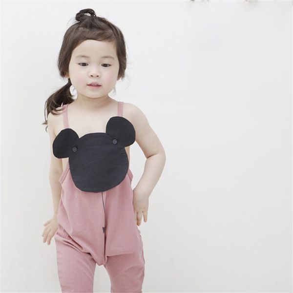 

enkelibb toddler girl lovely summer clothes pink mouse design overalls baby cute sling overall kids girls jumpsuit korean baby, Blue