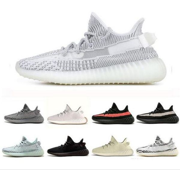 

2019 new luxury designer mens and women v2 zebra static cream sesame kanye west og clay true form hyperspace 3m wave runner running shoes