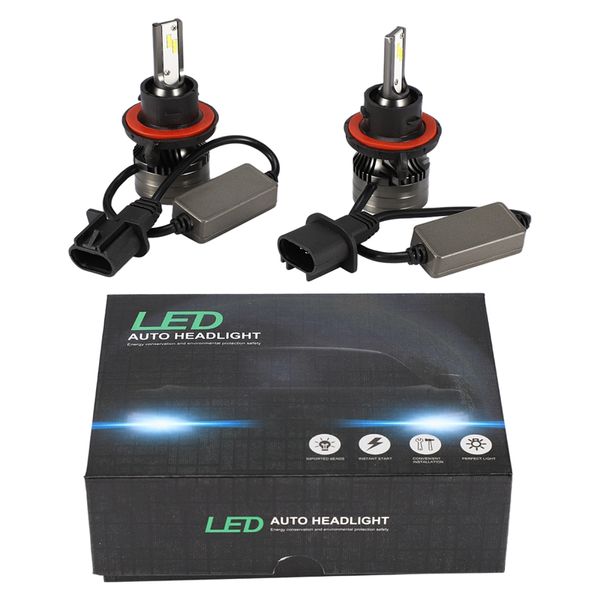 

dhbh-h13/9008 car led headlight bulbs replace kit, m2c series led hi/lo beam with fan csp chip canbus ready ip67 12000lm 6000k