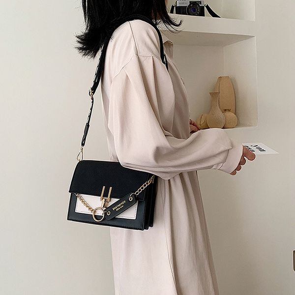 

мини-сумки женщины моды ins ретро широкий плечевой ремень сумка кошелек простой стиль crossbody сумки