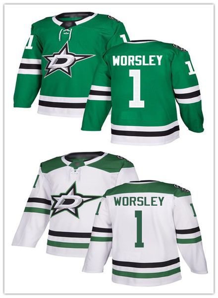 

men's gump worsley jersey fanatics 1 dallas stars green home breakaway premier white away hockey jersey women's youth jerseys no t, Black;red