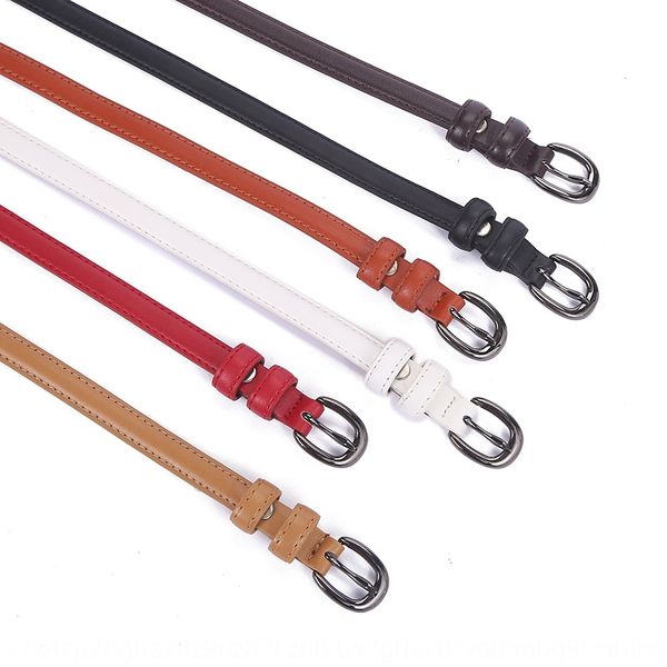 

women's imitation suit pants suit pants leather thin all-match trousers belt youth decoration small belt, Black;brown
