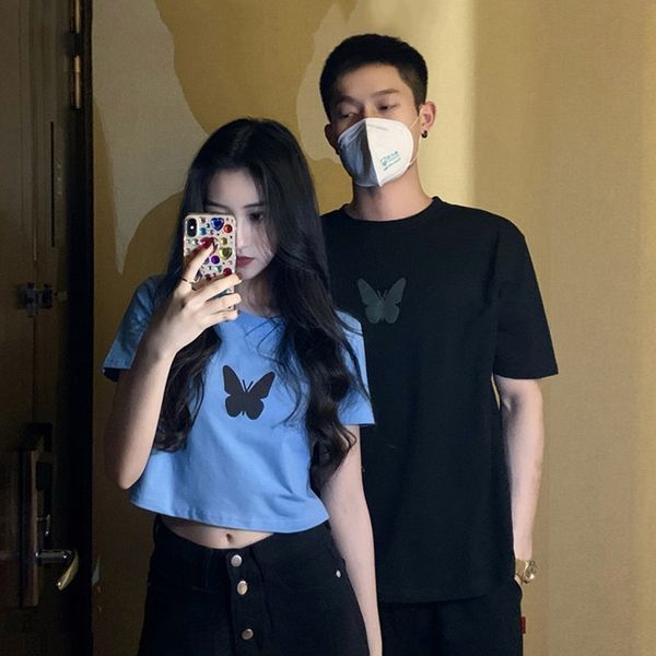 

6535 хлопок 2020 одежда тонкая короткая бабочка с короткими рукавами футболки нижнее белье юбка бабочка юбка женский модули моды, White