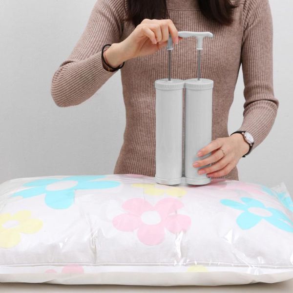 

plastic organizer light with less effort manual durable seal compressed vacuum pump travel tool useful