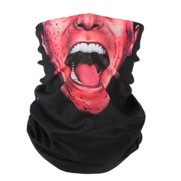 

outdoor cycling face dust mask ride running magic skull scarf sunscreen ice silk anti-uv headwear fishing bicycle bandana breathable#833, Blue;black
