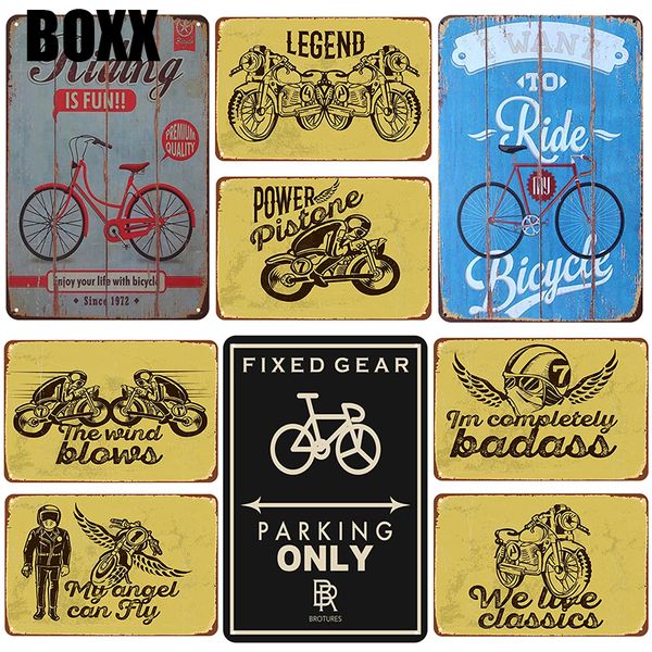 велосипед налет металла старинные олова знак подколоть потертый шик декор металлические знаки старинные бар украшения металлический постер п