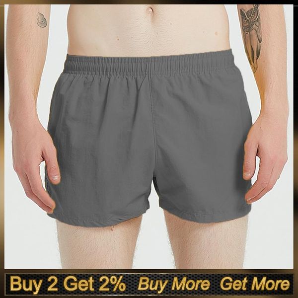 

mens swimming trunks boxers solid elastic waist underwear gay mens shorts yellow swim trunks beachwear maillot de bain