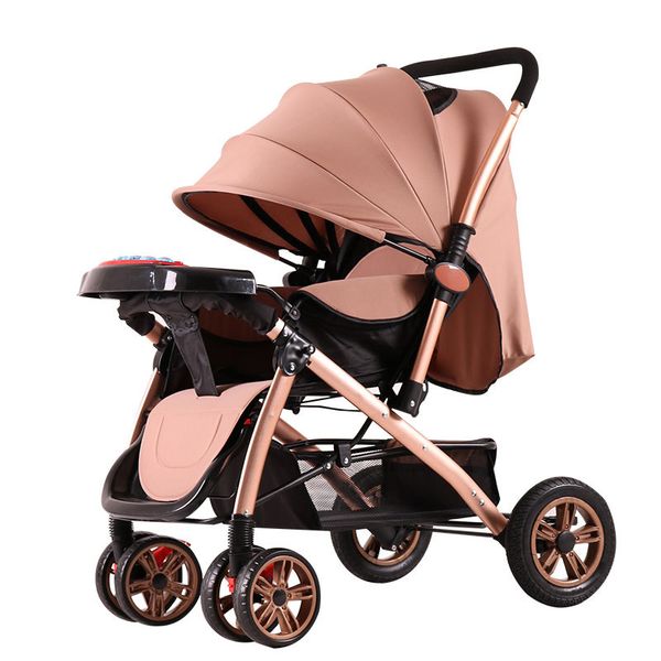 

multi-functional two-way implementation of lightweight absorber stroller can sit and lie with plate multi-range adjustment