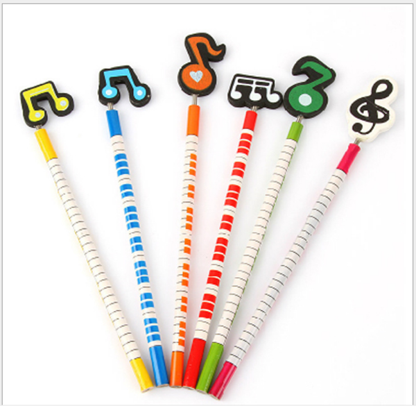 

hb pencil selling handmade wooden pencil music symbol cartoon stationery writing tool stationery pc014